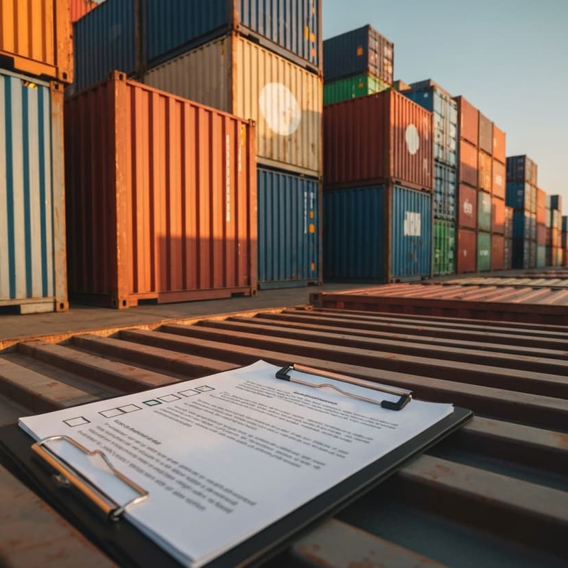 Export containers prepared for international shipment